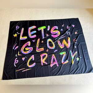 Neon / Glow ‘Let’s Glow Crazy’ Tapestry